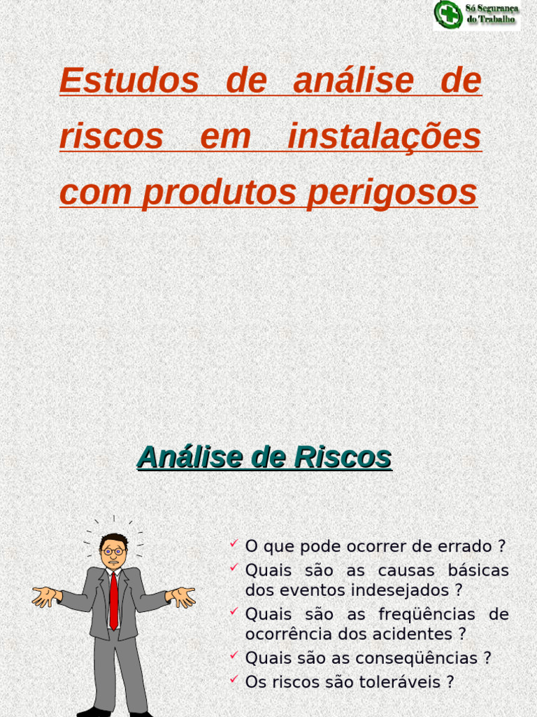 Análise de Riscos em Produtos Perigosos | PDF | Avaliação de risco
