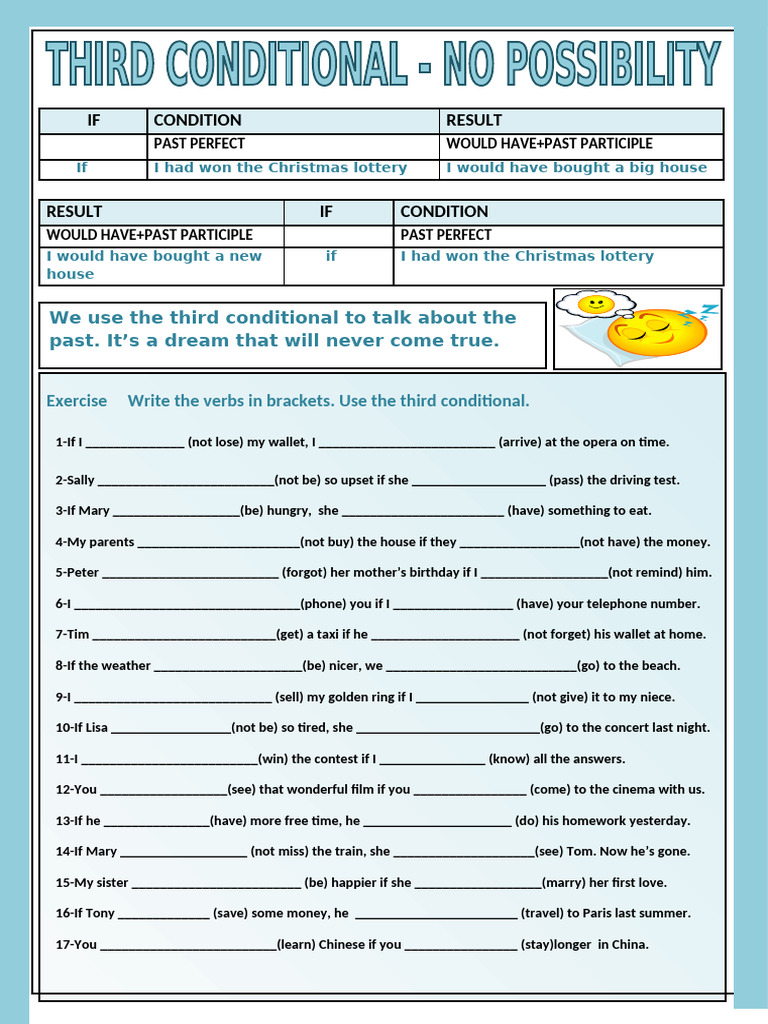 Third Conditional Exercises and Answers | PDF | Grammar | Linguistics