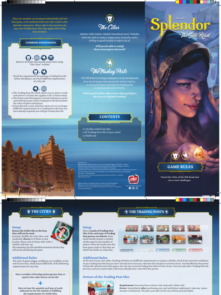 Splendor: Silk Road Expansion Rules | PDF | Gaming | Games Of Mental Skill
