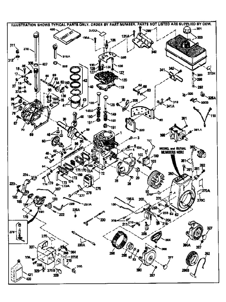 Tecumseh Engine Parts Manual HM80 155337P | PDF | Piston | Screw