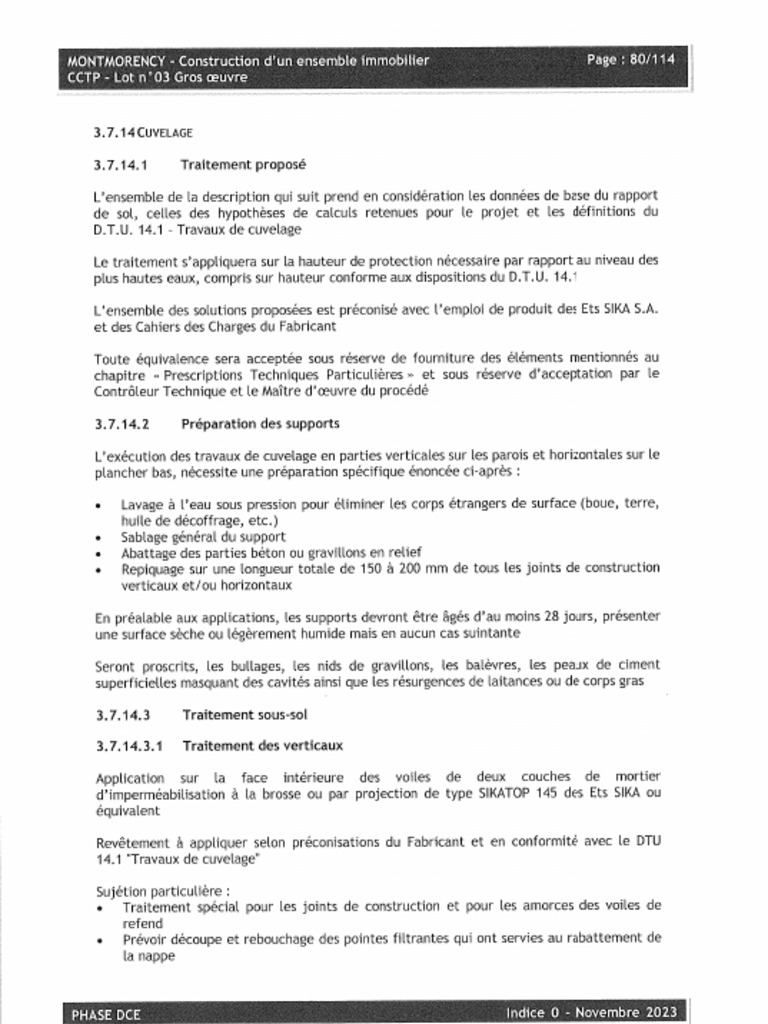 Extrait CCTP | PDF