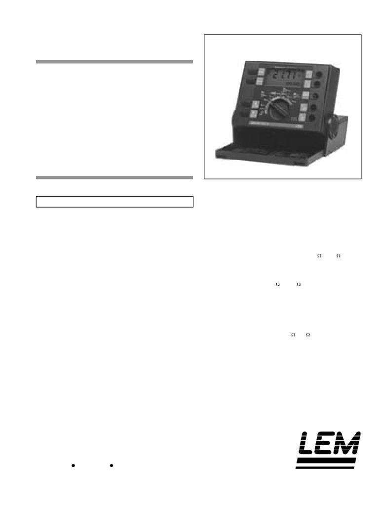 Unilap GEO & GEO X Earth Testers | PDF | Alternating Current ...