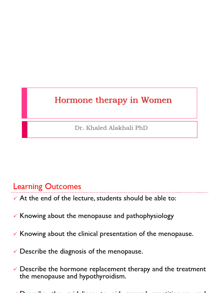 Hormone Replacement Therapy Overview | PDF | Hormone Replacement ...