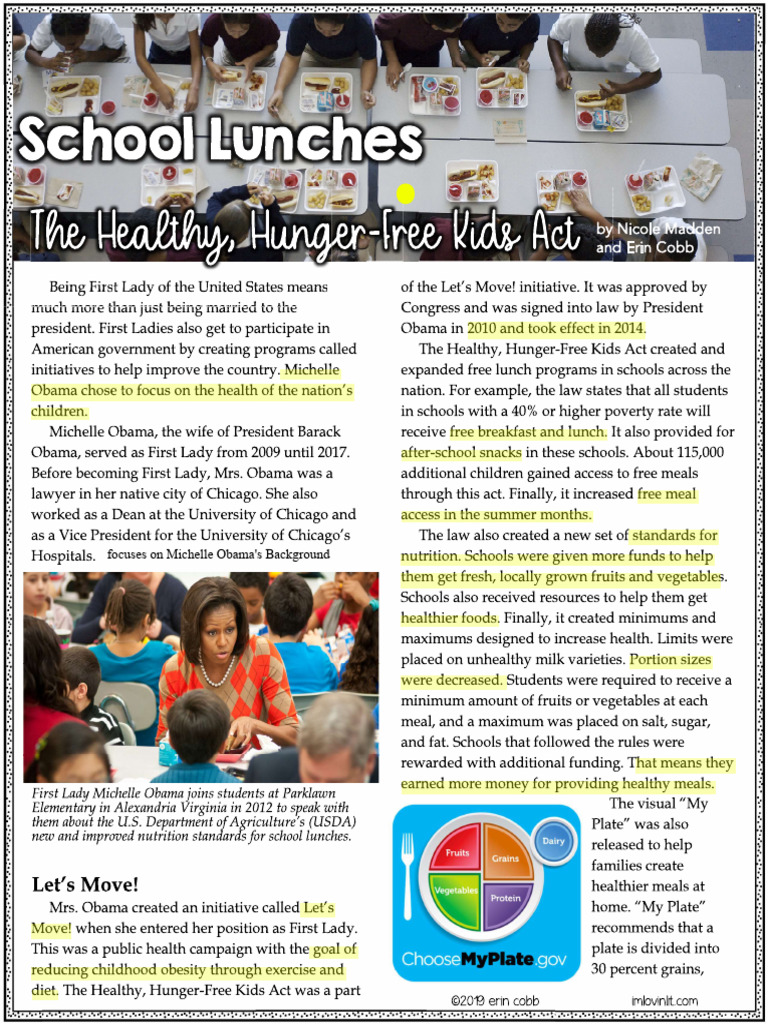 Joel Boban - Student - MillsParkMS - The Healthy Hunger Free Kids Act ...