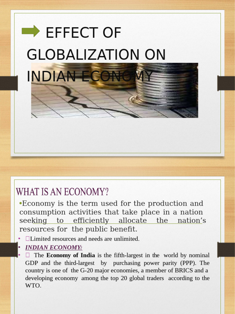 Impact of Globalisation On Indian Economy | PDF | Economy Of India ...