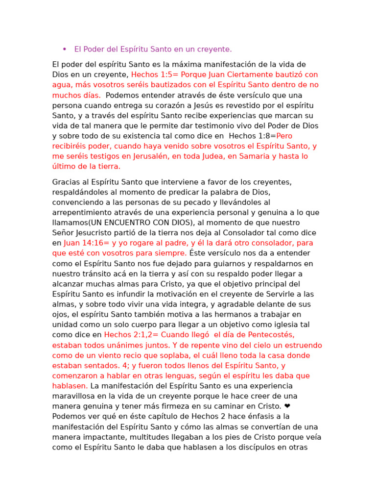 El Poder Del Espíritu Santo | PDF | espíritu Santo | Cristo (título)
