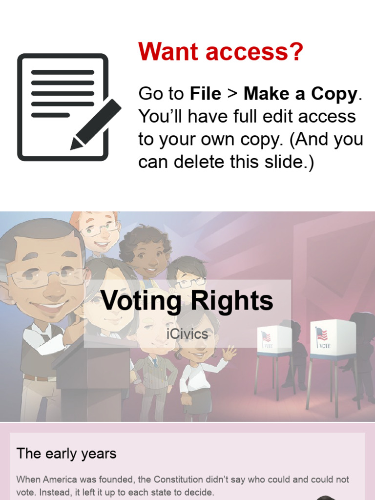 History of Voting Rights in America | PDF | Voting Rights In The United ...