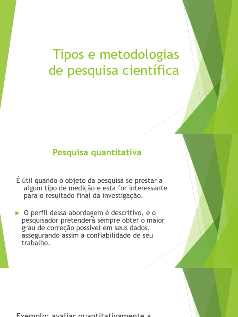 Tipos e metodologias de pesquisa científica 2 | PDF | Método científico ...