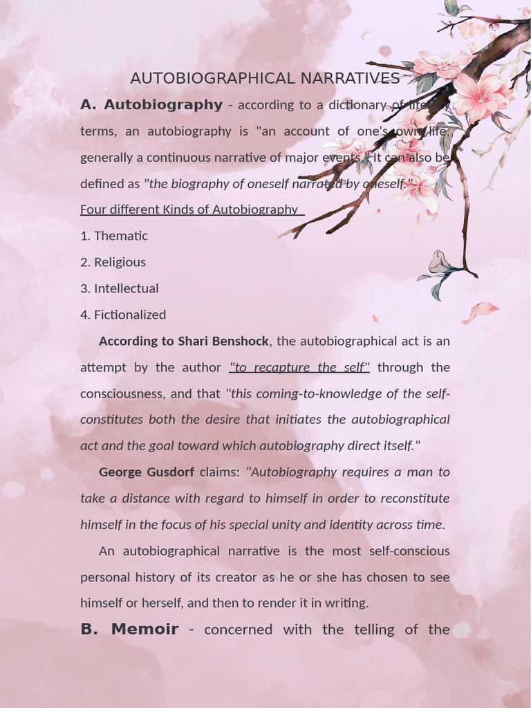 Creative Nonfiction Essay 1 Pdf Essays Autobiographies