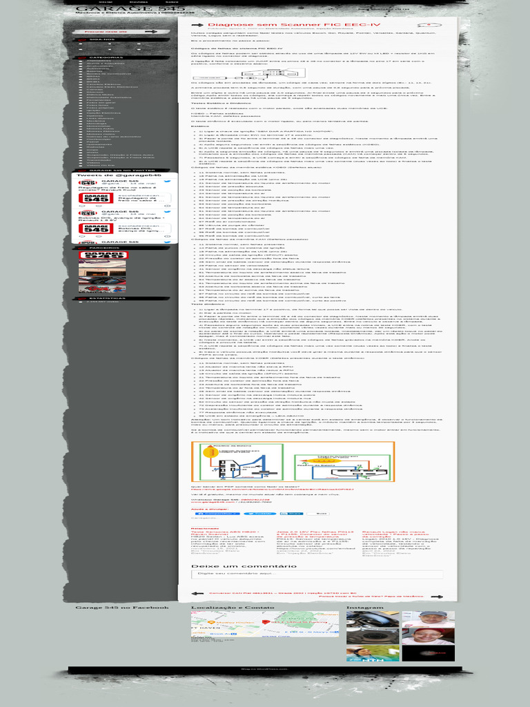Diagnose FIC EEC-IV sem Scanner | PDF | Motores | Injeção eletrônica