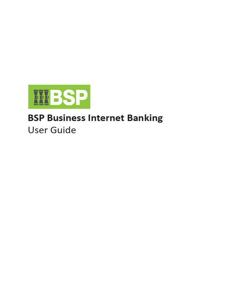 Bsp Business Internet Banking Guide Pdf Online Banking Banks