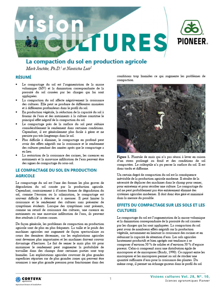 Impact de la compaction des sols agricoles | PDF | Sol (pédologie ...