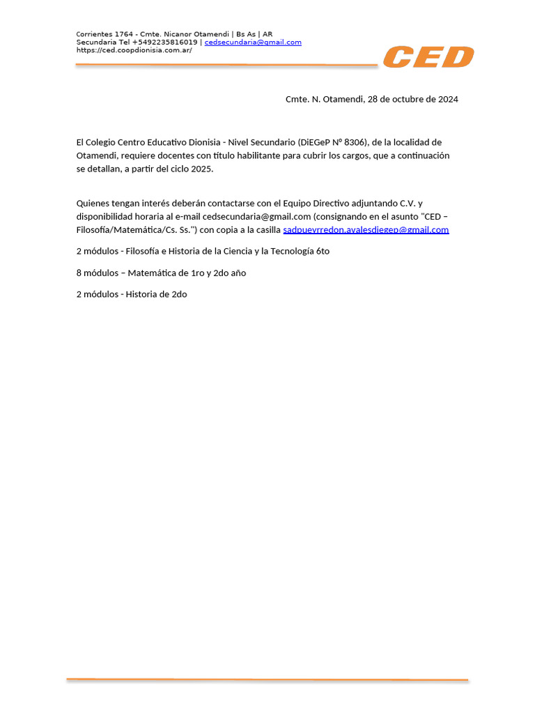 Solicitud CED | PDF
