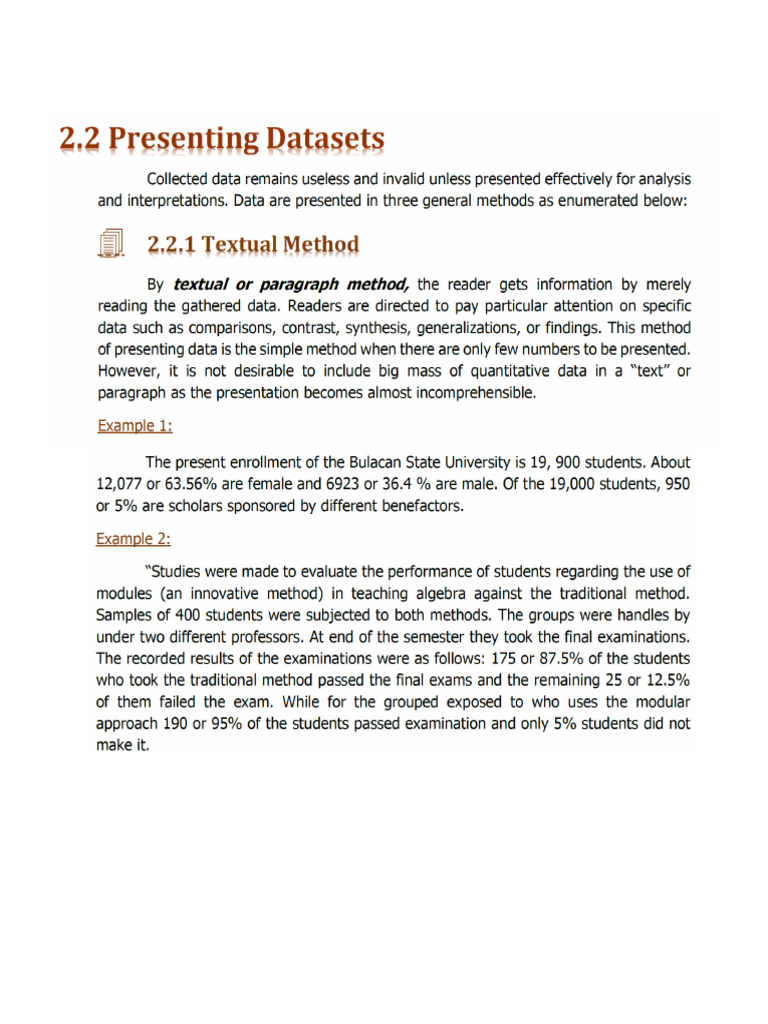 Methods of Presenting Data | PDF | Career & Growth | Business