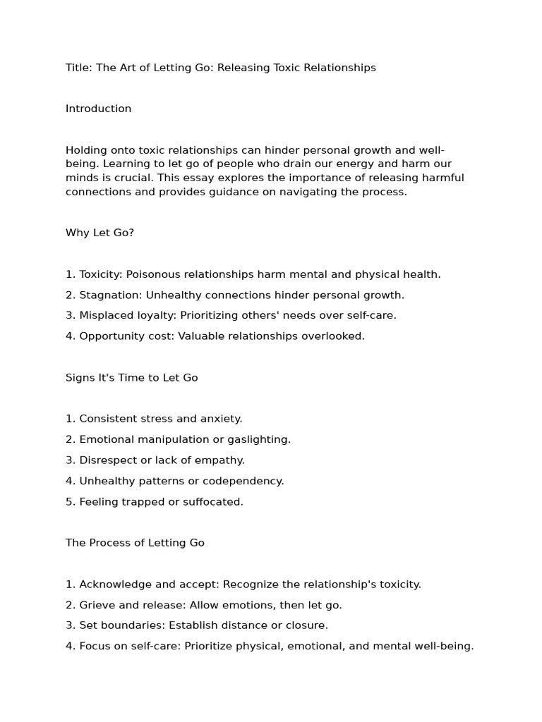Letting Go | PDF