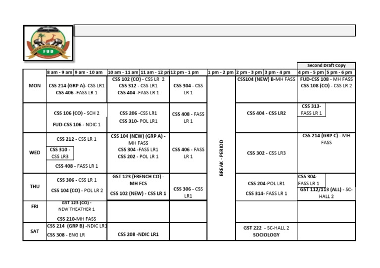 Sociology Lecture Timetable 2023/2024 | PDF | Web Design
