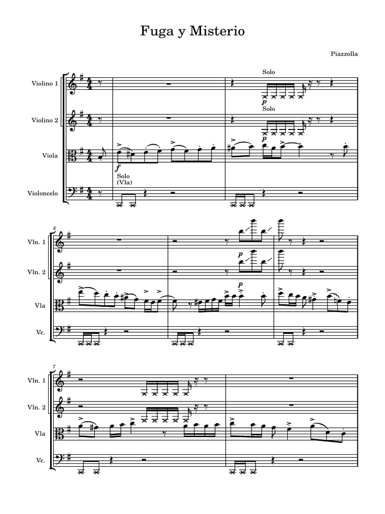 Fuga y misterio Corrigida | PDF | String Instruments | Musical Instruments