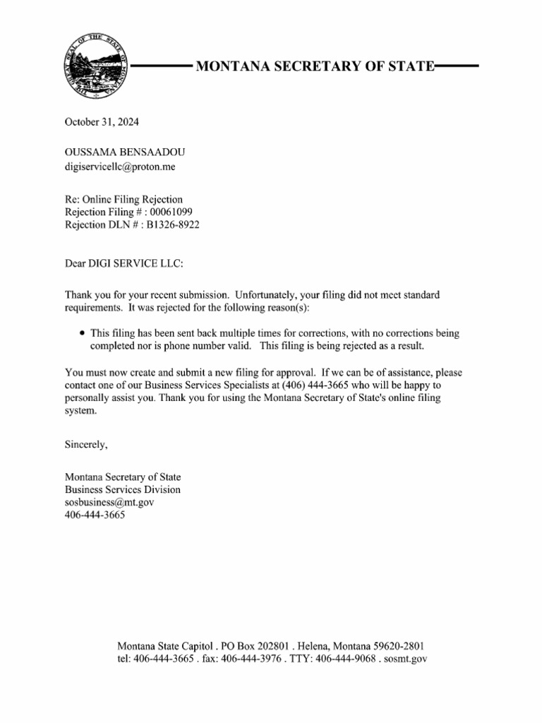 Rejection Letter - 16298282 | PDF