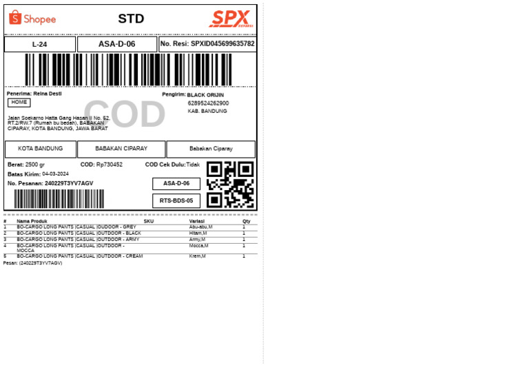 Label Pengiriman | PDF