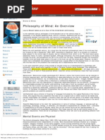 Philosophy of Mind_ an Overview _ Philosophy Now