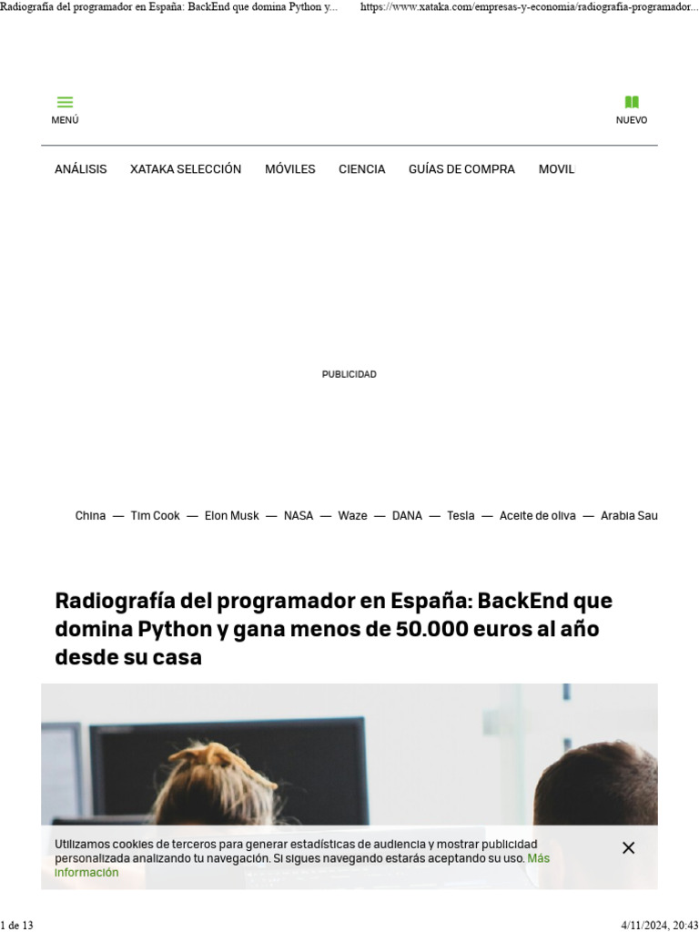 Radiografía Del Programador en España - BackEnd Que Domina Python y ...