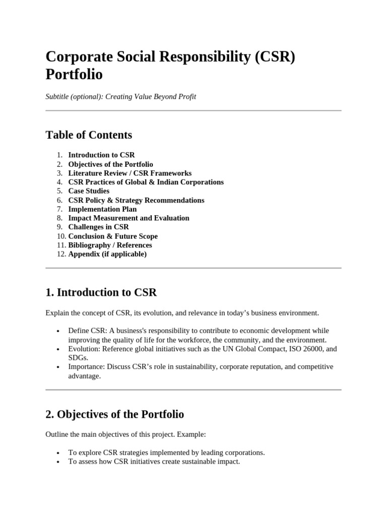 Corporate Social Responsibility | PDF | Corporate Social Responsibility ...