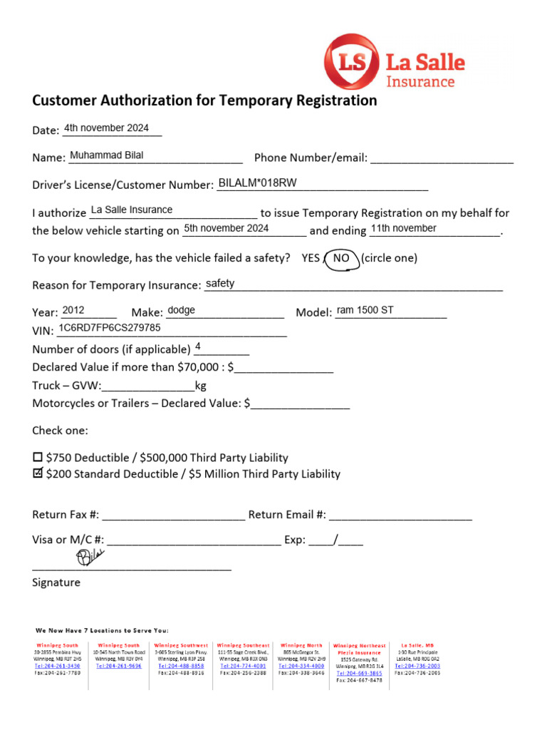 Authorization - RAM 1500 | PDF | Business