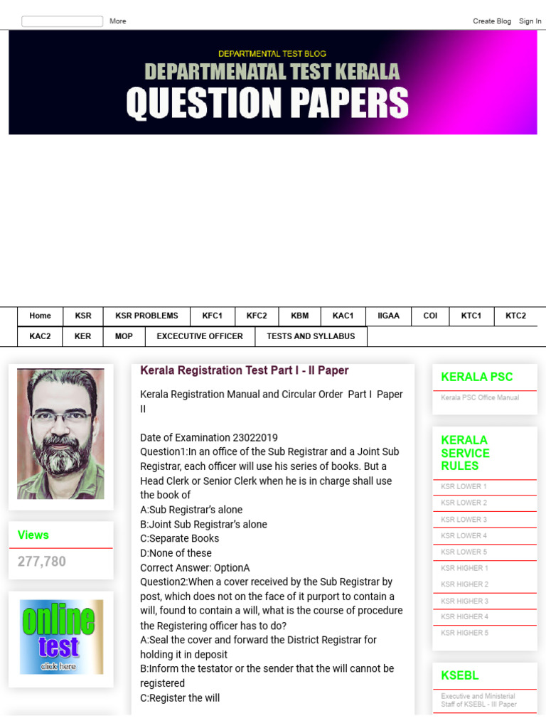 KSR Departmental Test Resources | PDF | Deed | Taxes
