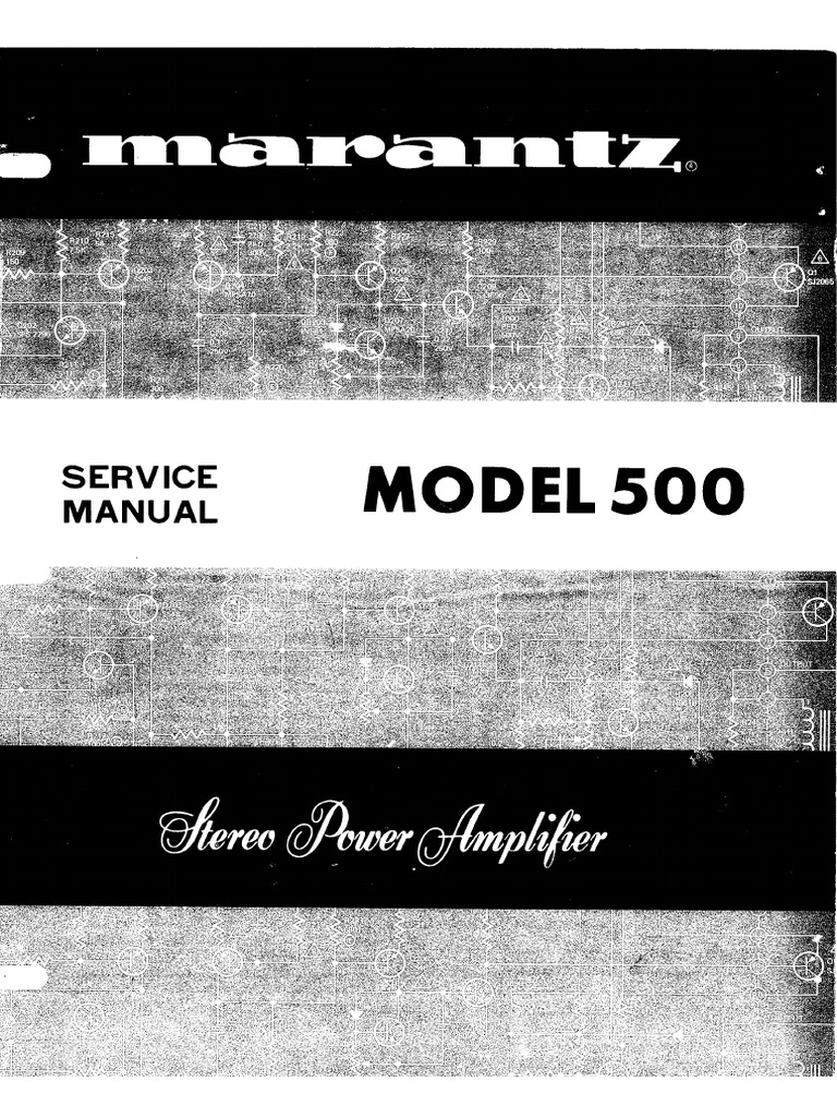 Marantz 500 Service Manual | PDF