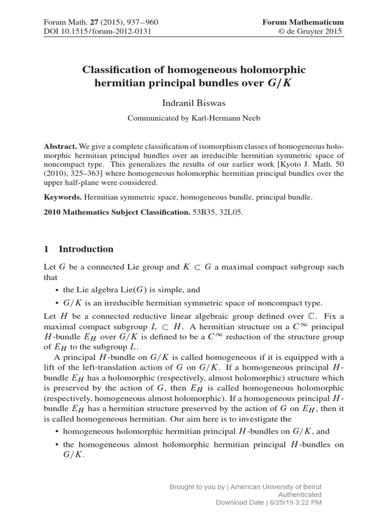 (2015) Classification of Homogeneous Holomorphic Hermitian Principal ...