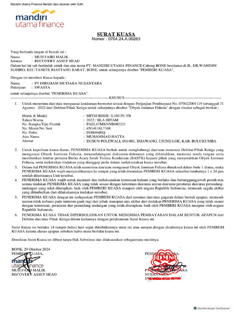 SK PT DMN - Muhammad Hatta - Car - Bone | PDF