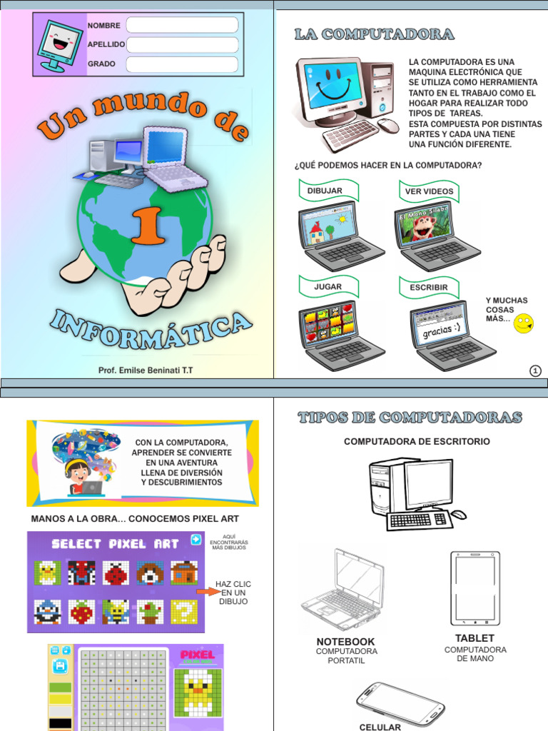 Cuadernillo de Informática 1° Grado | PDF | Botón (Computación ...