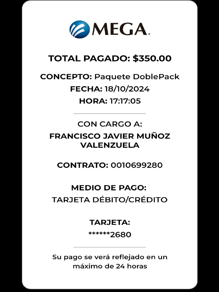 Pago Megacable - JPG | PDF