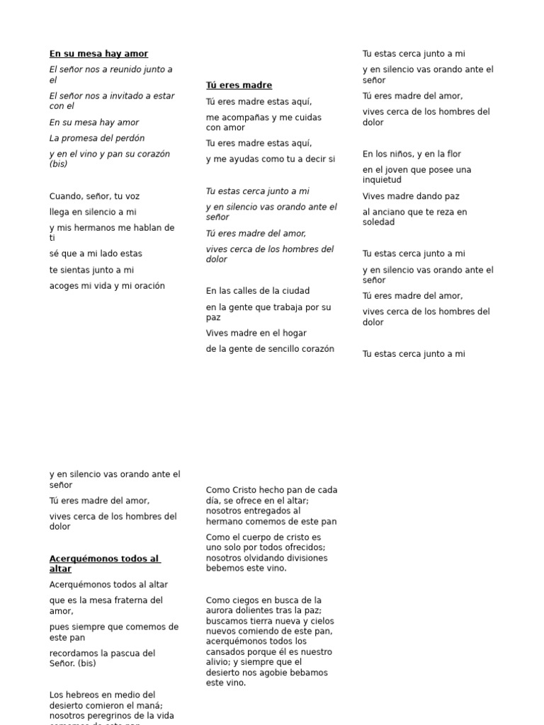 Amor y Fe en la Mesa del Señor | PDF | Oración