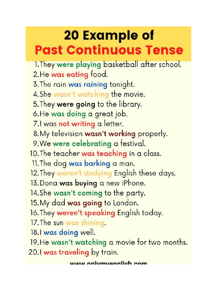 Senteces in Past | PDF