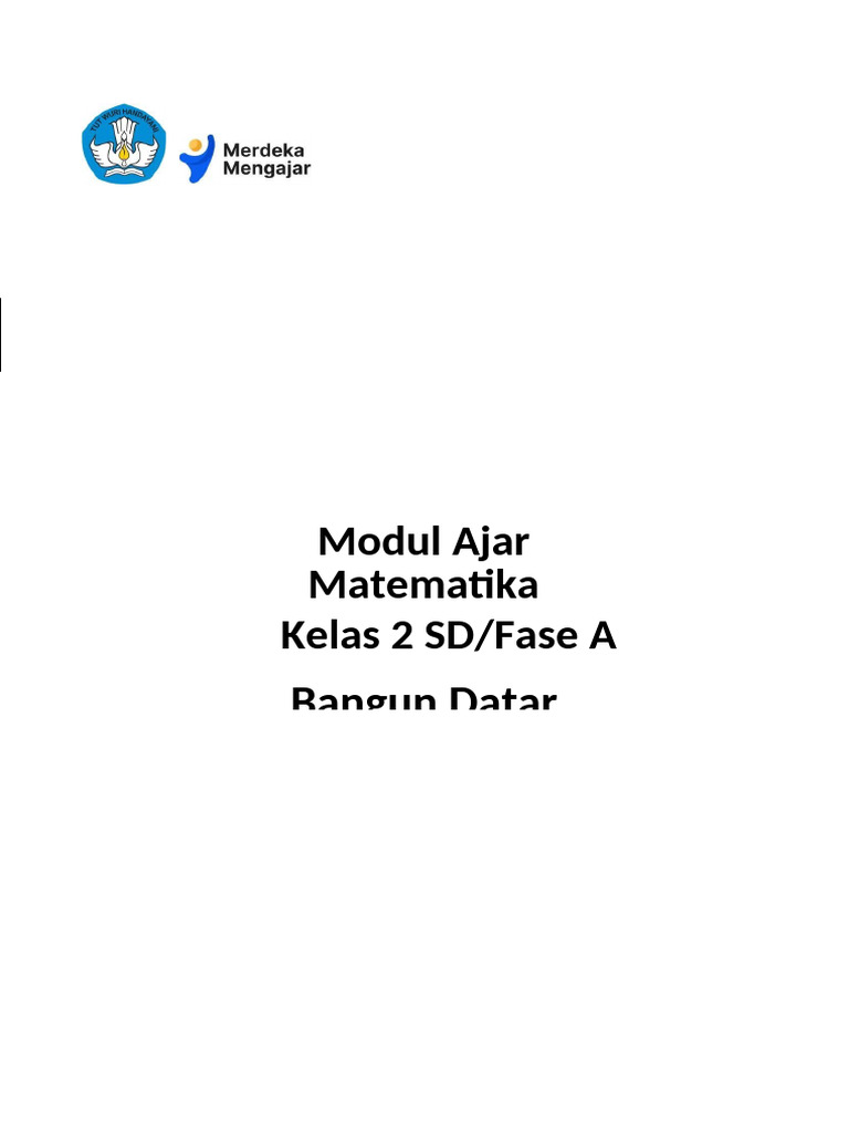 Modul Ajar Bangun Datar Kelas 2 SD | PDF | Karier & Perkembangan ...