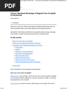 Cloves - Spiritual Meanings & Magical Uses in Spells & Witchcraft