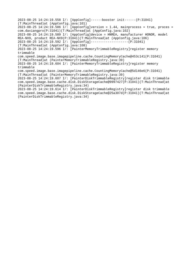 AppConfig Initialization Log Analysis | PDF | Business