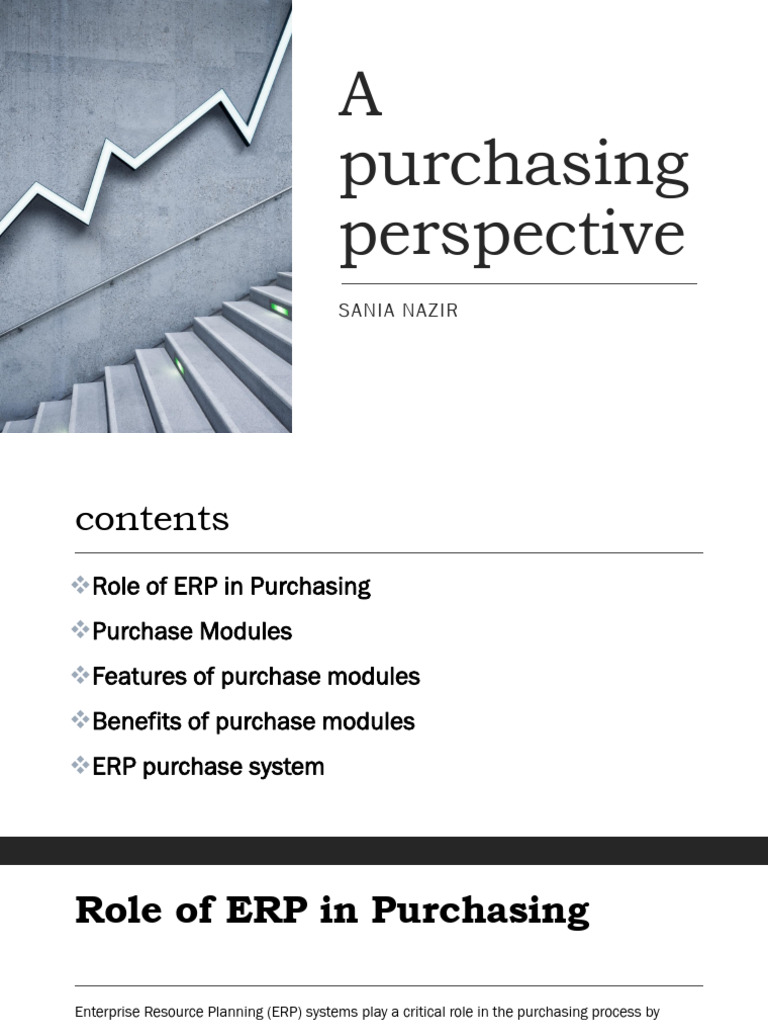 ERP Purchase Module Overview and Benefits | PDF | Enterprise Resource ...