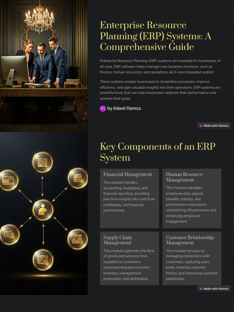Enterprise Resource Planning ERP Systems A Comprehensive Guide | PDF ...