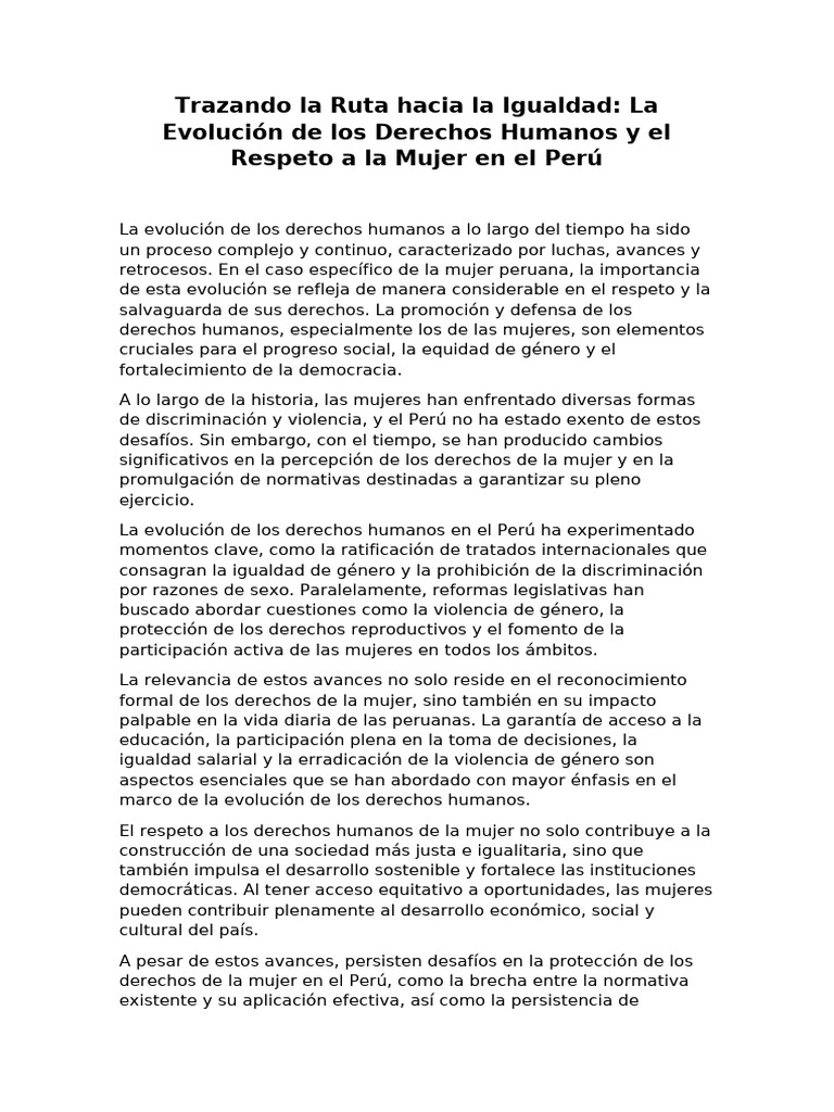 Trazando La Ruta Hacia La Igualdad | PDF | Estudios de género ...