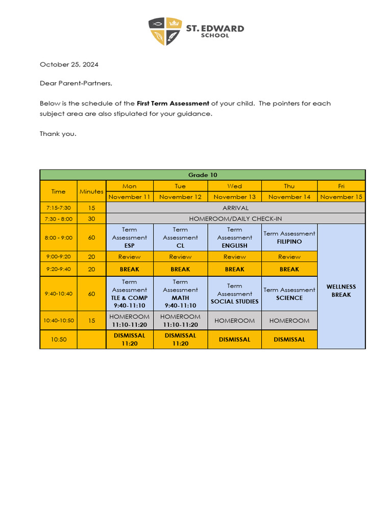 Grade 10 Pointers To Review - First Term Assessment | PDF | Polynomial ...