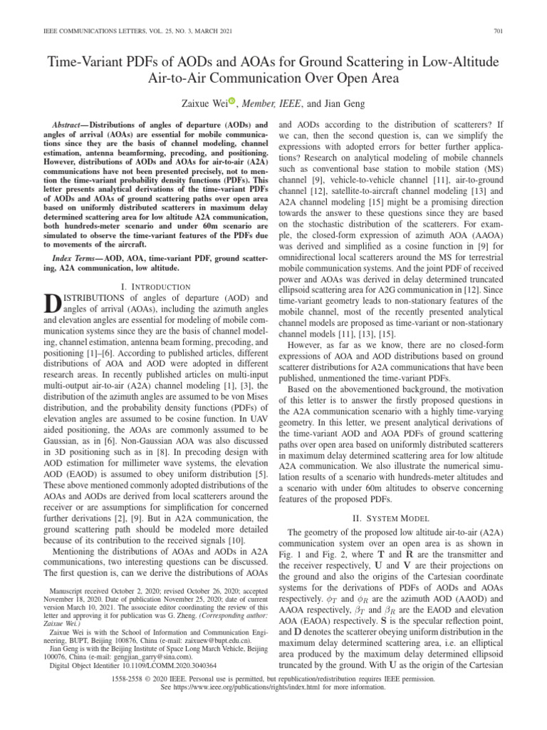 Lecture 10: Time Variant Channels – CZAJ