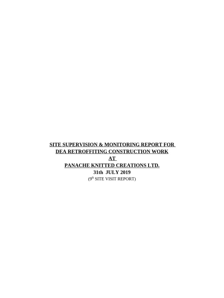 9th Site Visit Report For Retrofitting Work at PKCL | PDF | Concrete ...