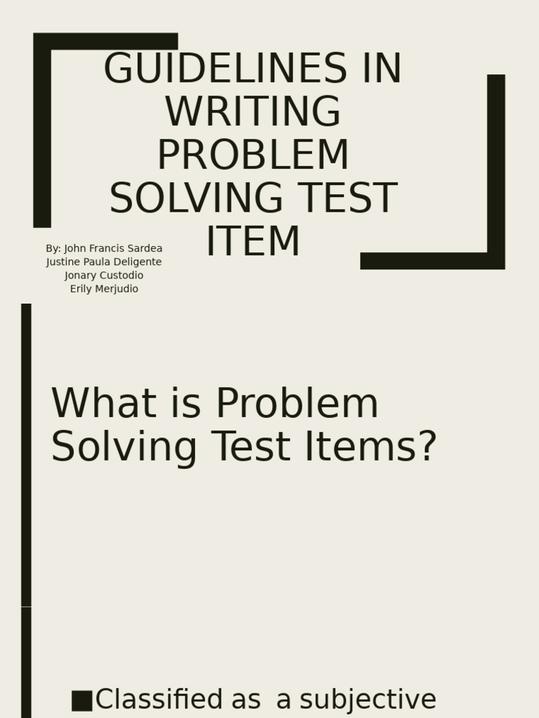 Guideline in Test Item | PDF | Multiple Choice | Cognition