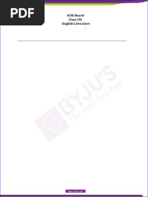 ICSE Class 7 English Literature Sample Paper