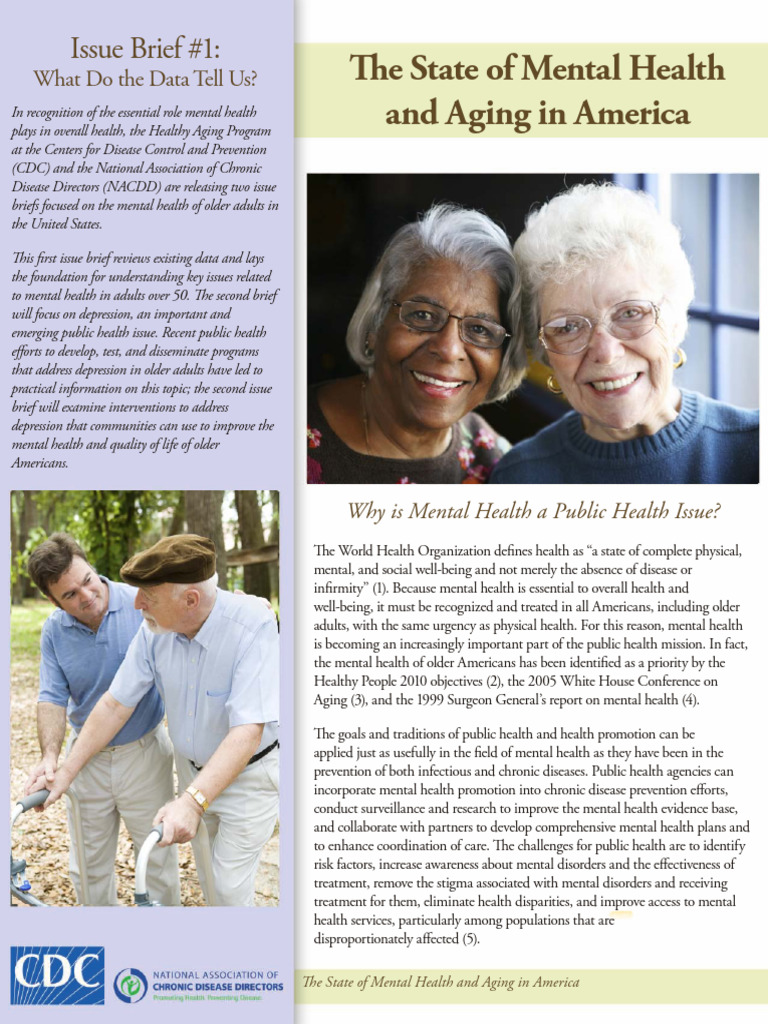 Mental Health Data for Older Adults | PDF | Mental Disorder | Major ...