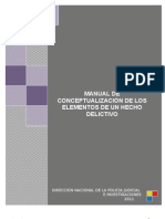 MANUAL DE CONCEPTUALIZACIÓN DE LOS ELEMENTOS DE UN HECHO DELICTIVO