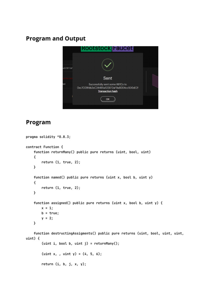 Solidity Functions and Array Handling | PDF | Teaching Methods ...
