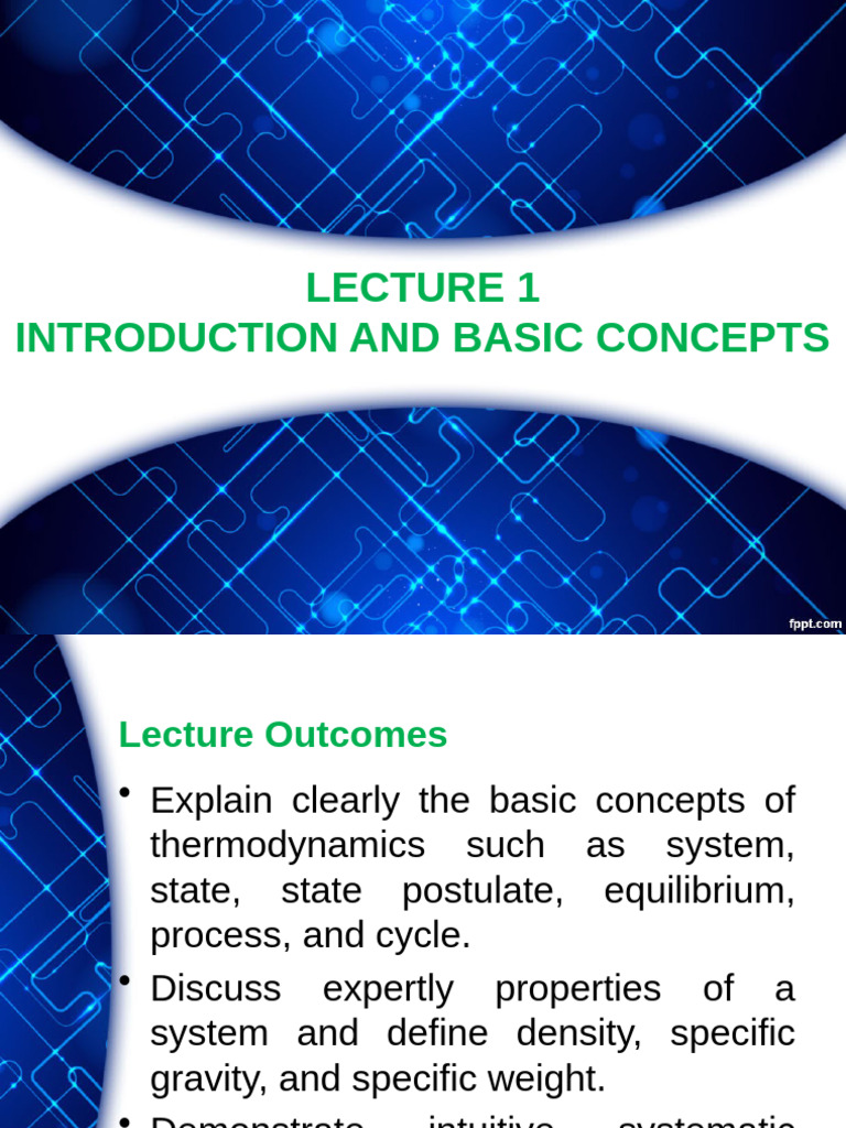 Final l1 Intro and Basic Concepts | PDF | Pressure | Thermodynamic ...